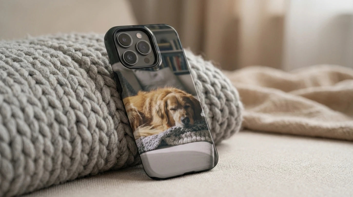 Custom phone case with personal photo — designed by you, printed in USA