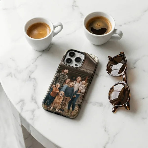 Personalized phone case with artistic photo design