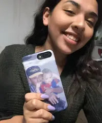 Custom phone case with sunset photo in car